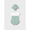 Pelele florecitas con gorro bebe mayoral