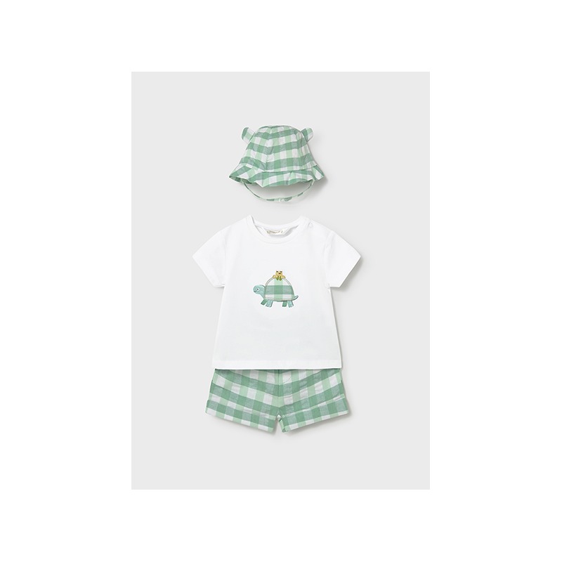 Conjunto 3 piezas con gorro orejitas bebe niño mayoral