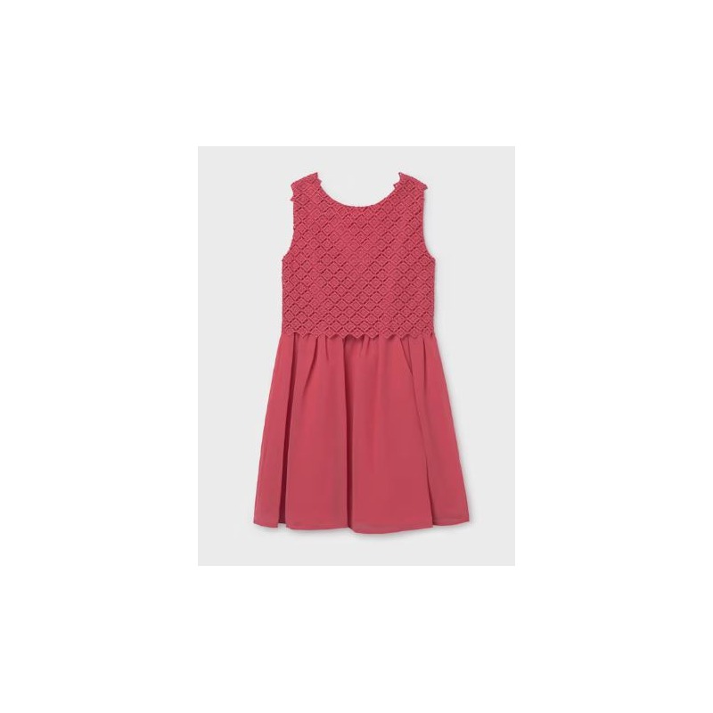 Vestido combinado guipur chica mayoral
