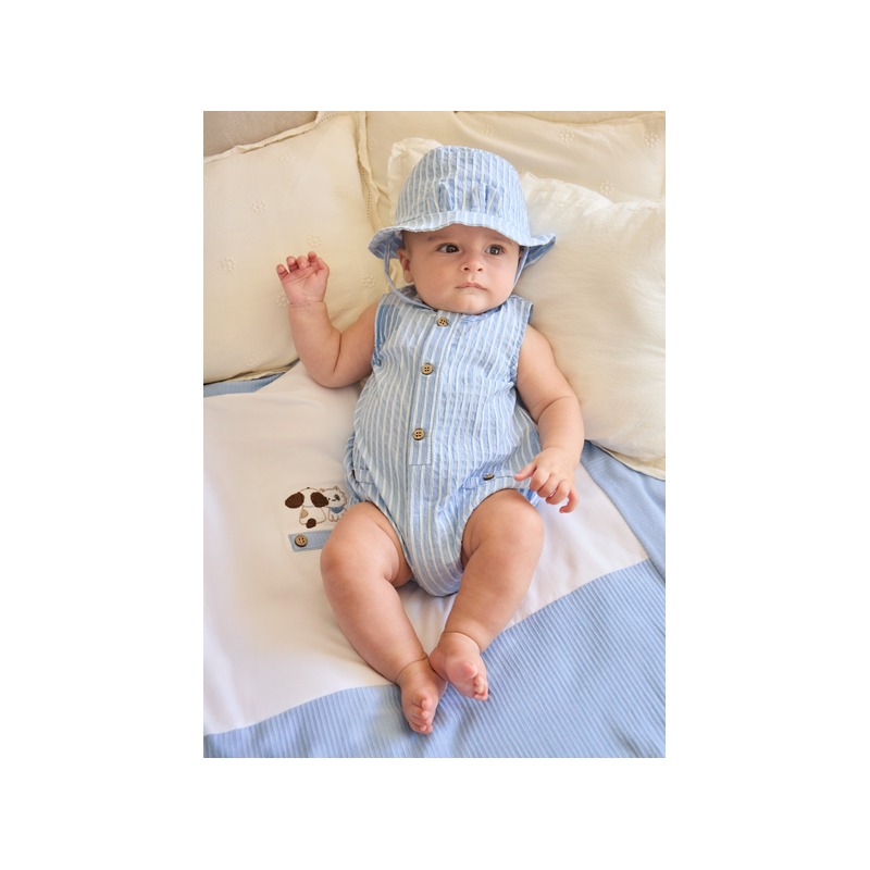 Pelele rayas con gorro bebe niño mayoral