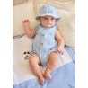 Pelele rayas con gorro bebe niño mayoral