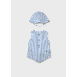 Pelele rayas con gorro bebe niño mayoral