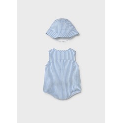 Pelele rayas con gorro bebe niño mayoral