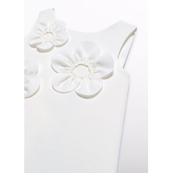 Vestido crepe flores 3d niña Abel&Lula
