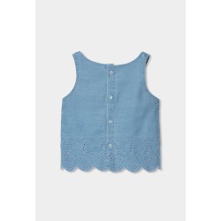 Top denim bordado niña boboli