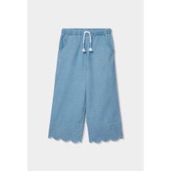 Pantalón denim bordado niña boboli