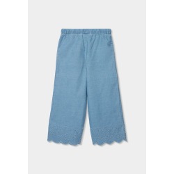 Pantalón denim bordado niña boboli