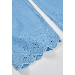 Pantalón denim bordado niña boboli