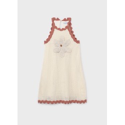 Vestido aplique flor chica mayoral