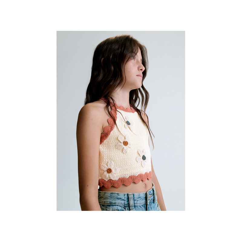 Top tricot flores chica mayoral