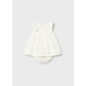 Vestido rizo con cubrepañal bebe niña mayoral