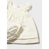 Vestido rizo con cubrepañal bebe niña mayoral