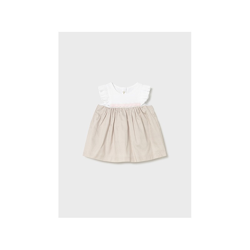 Vestido combinado rayas bebe niña mayoral