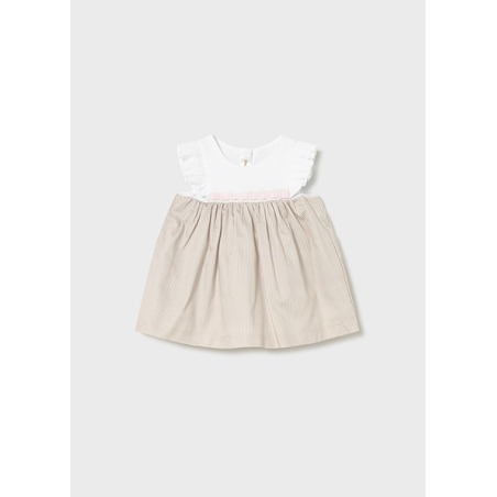 Vestido combinado rayas bebe niña mayoral
