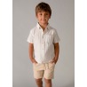 Conjunto bermuda y camisa con lino niño mayoral