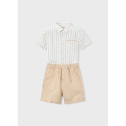 Conjunto bermuda y camisa con lino niño mayoral