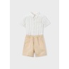 Conjunto bermuda y camisa con lino niño mayoral