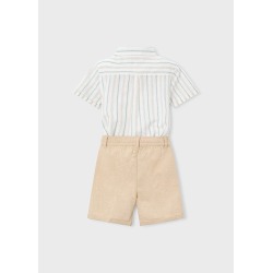 Conjunto bermuda y camisa con lino niño mayoral