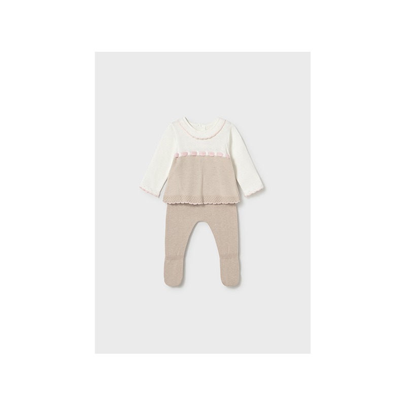 Conjunto polaina y jersey tricot bebe niña mayoral