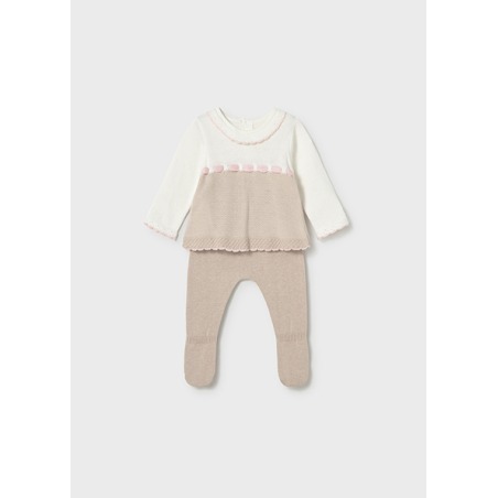 Conjunto polaina y jersey tricot bebe niña mayoral