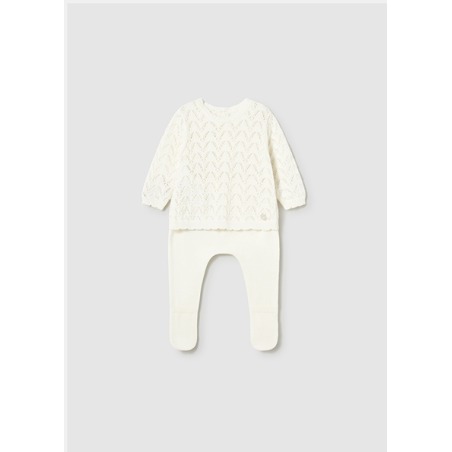 Conjunto polaina y jersey tricot bebe mayoral