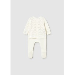 Conjunto polaina y jersey tricot bebe mayoral
