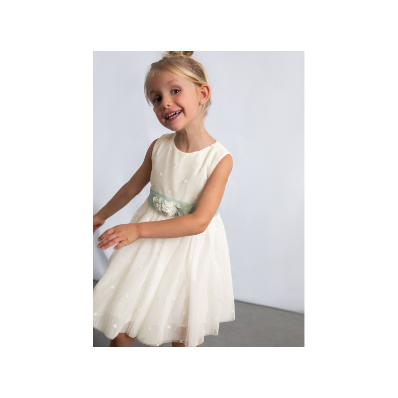 Vestido ceremonia tul bordado niña mayoral