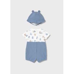 Pelele peto osito con gorro bebe niño mayoral