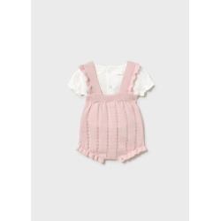 Conjunto peto tricot y blusa bebe niña mayoral