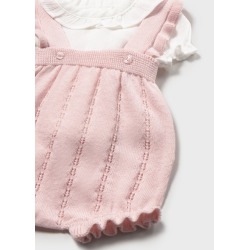 Conjunto peto tricot y blusa bebe niña mayoral