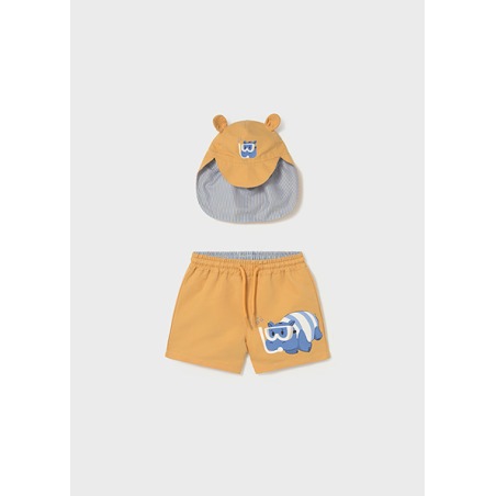 Conjunto bañador y gorro orejitas protección solar bebé mayoral