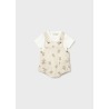 Peto corto estampado con camiseta bebe mayoral