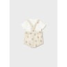 Peto corto estampado con camiseta bebe mayoral
