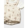 Peto corto estampado con camiseta bebe mayoral