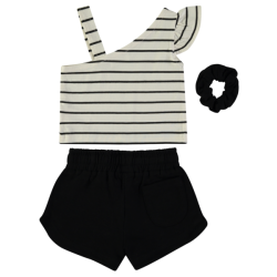 Conjunto 2 piezas rayas + coletero niña babybol