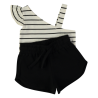 Conjunto 2 piezas rayas + coletero niña babybol