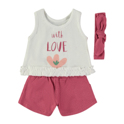 Conjunto 2 piezas + cinta niña babybol