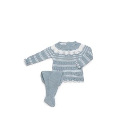 Conjunto hilo bebe 2 piezas canesu calado Juliana
