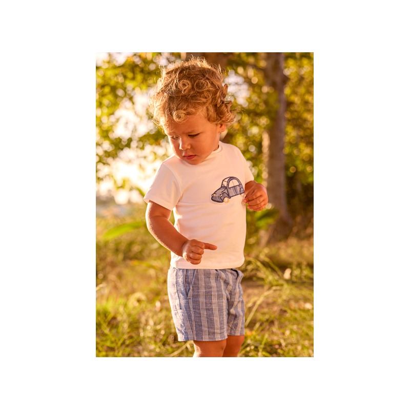Conjunto bermuda y camisa con lino bebé niño mayoral