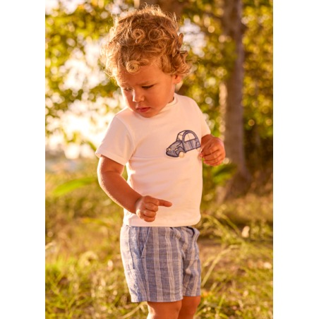 Conjunto bermuda y camisa con lino bebé niño mayoral
