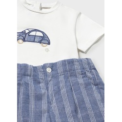 Conjunto bermuda y camisa con lino bebé niño mayoral