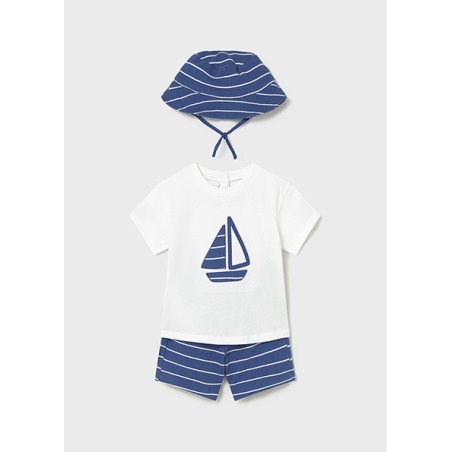 Conjunto punto 3 piezas con gorro bebé niño mayoral