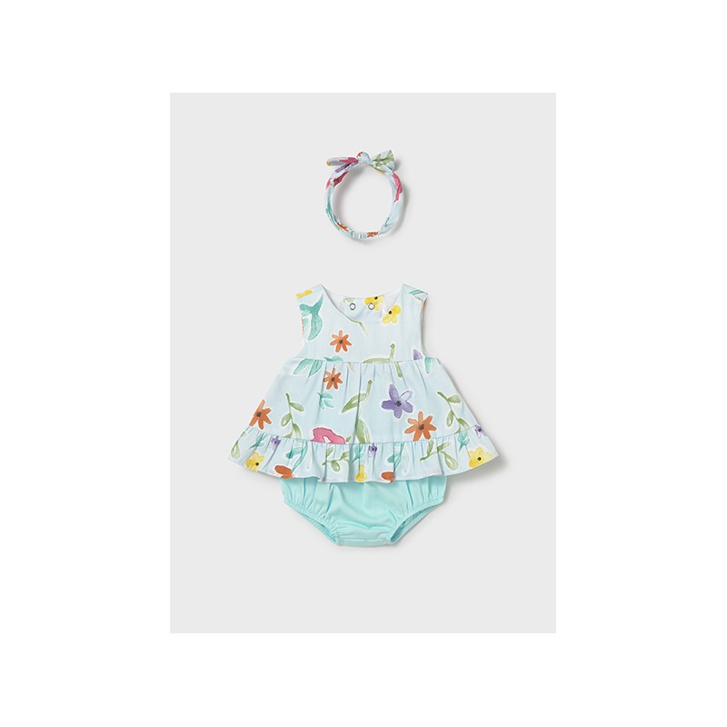 Conjunto 3 piezas con diadema bebe niña mayoral