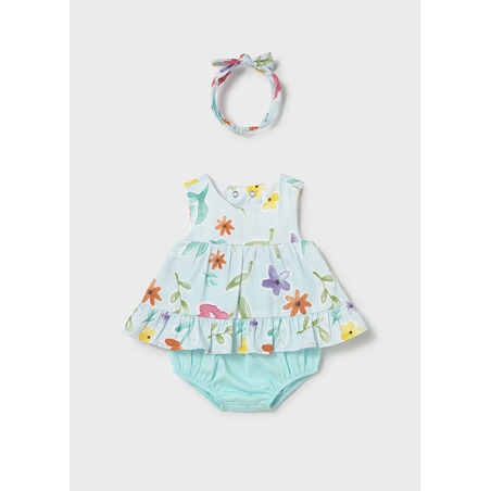 Conjunto 3 piezas con diadema bebe niña mayoral
