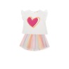 Conjunto falda multicolor y camiseta Agatha