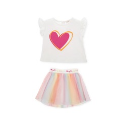 Conjunto falda multicolor y camiseta Agatha