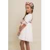 Vestido ceremonia niña etamin lunar espalda Ele O