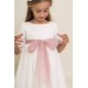 Vestido ceremonia niña etamin lunar espalda Ele O
