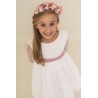 Vestido ceremonia niña etamin pajarita volante Ele O