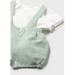 Conjunto pantalón corto tirantes y camisa bebe mayoral